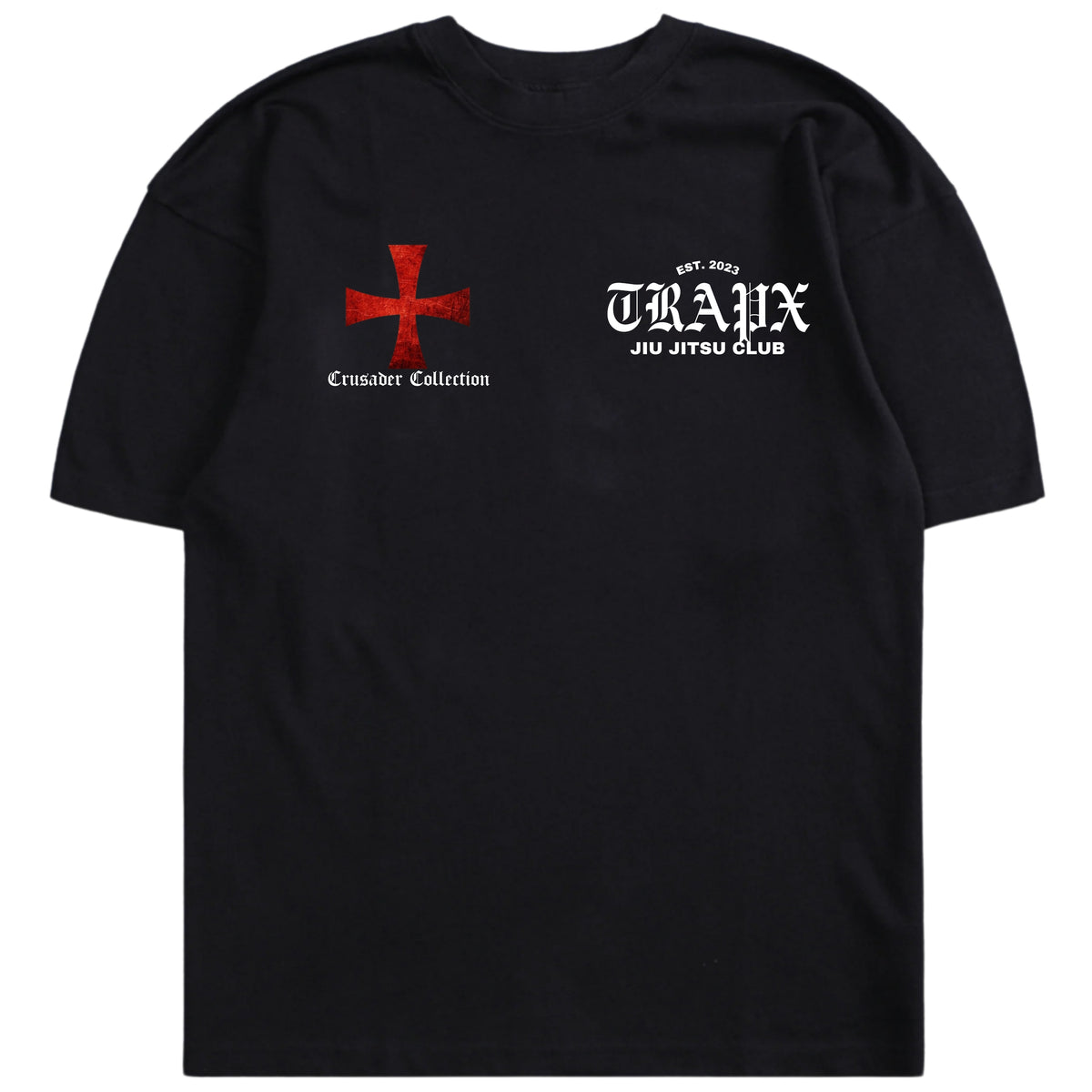 CRUSADER CROSS OVERSIZED T-SHIRT - BLACK – TrapxJitsu