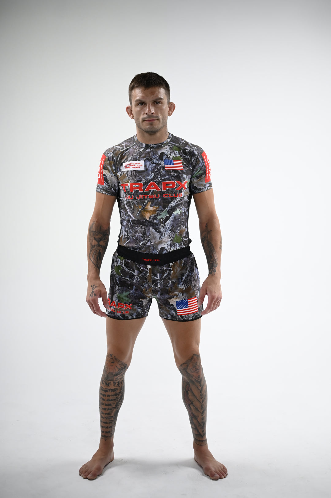 USA JIU JITSU SHORT SLEEVE RASHGUARD - CAMO
