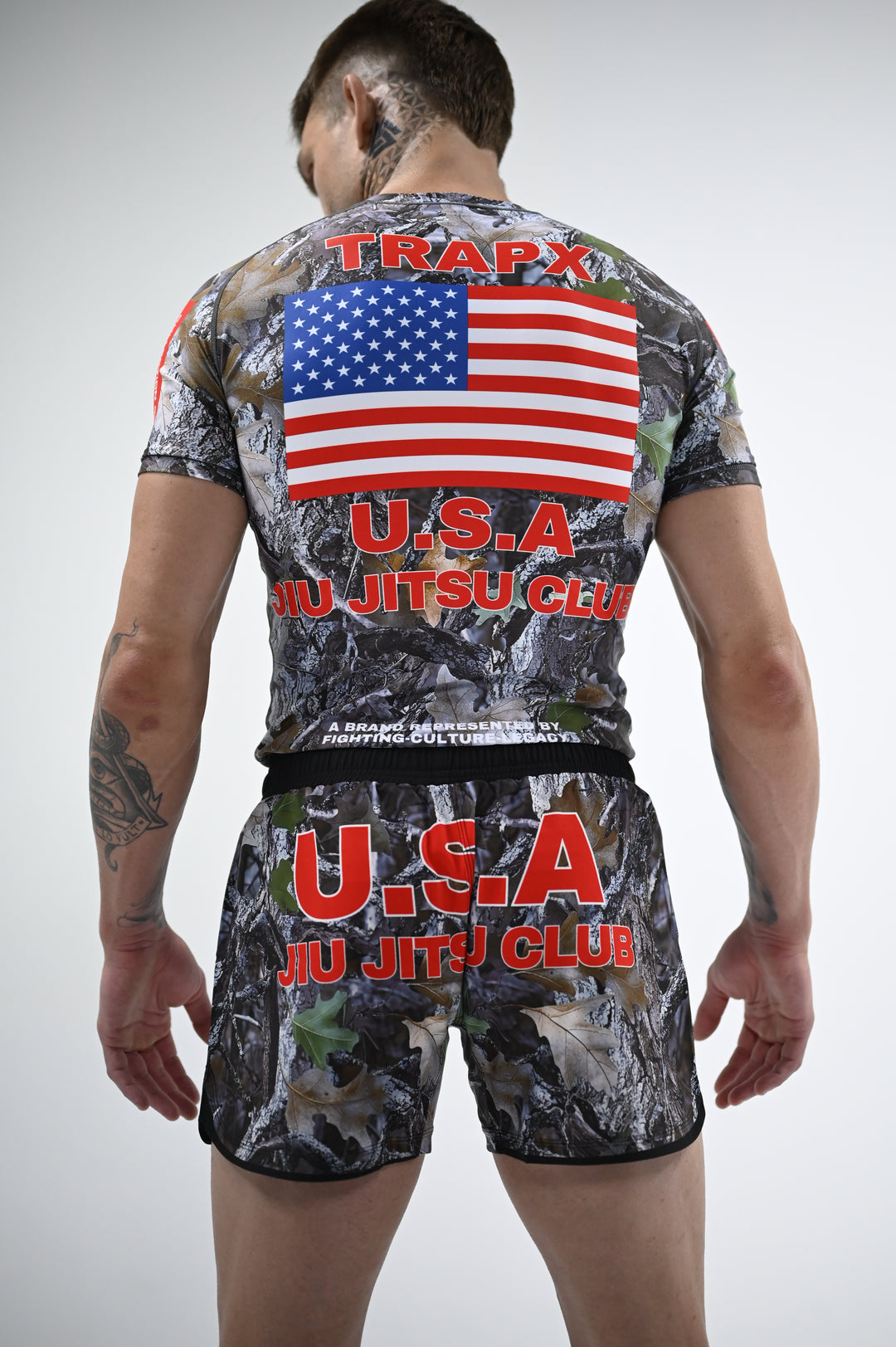 USA JIU JITSU SHORT SLEEVE RASHGUARD - CAMO