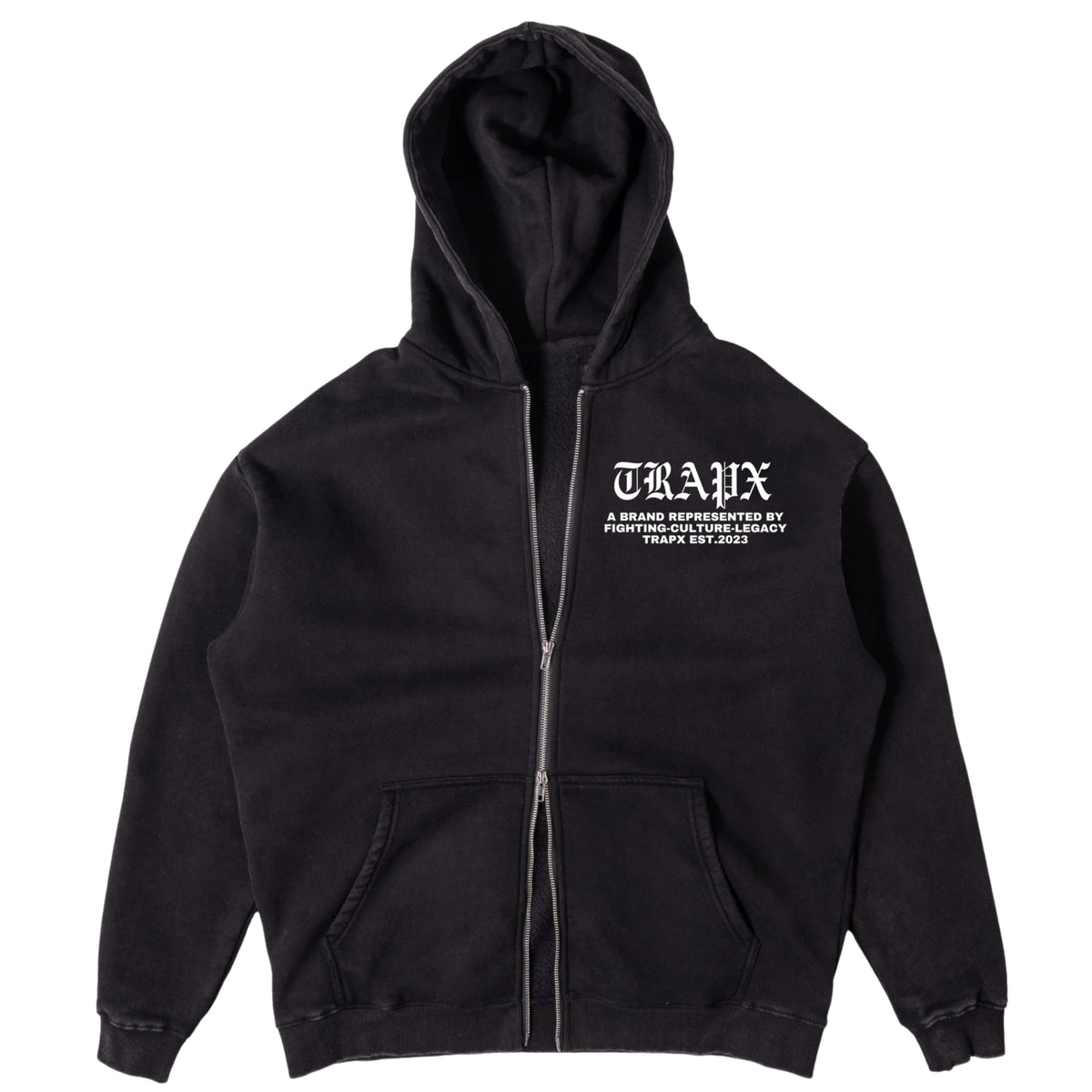 UNBREAKABLE ZIP UP - BLACK – TrapxJitsu