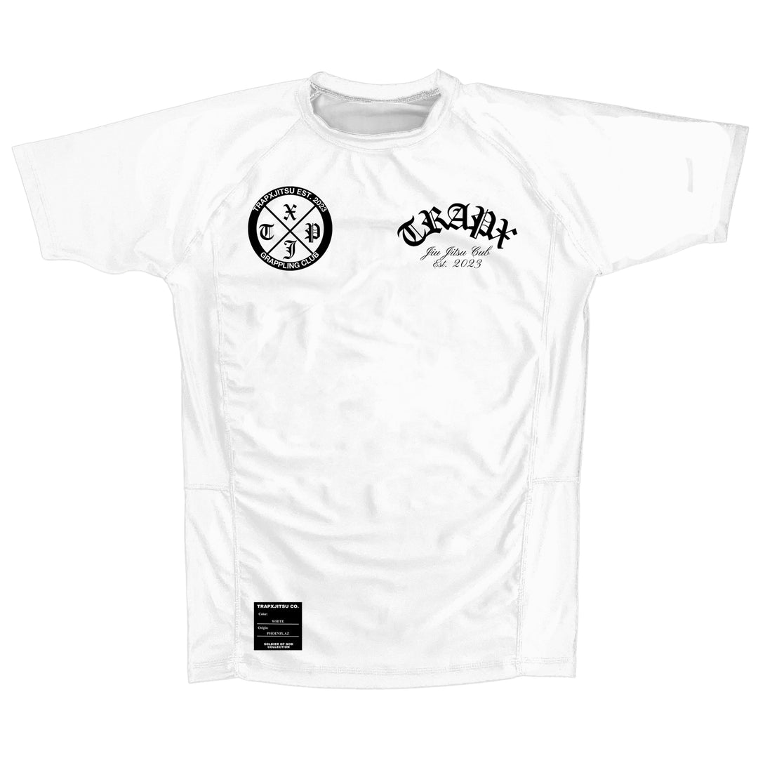 SOLDIER OF GOD SHORT SLEEVE RASHGUARD - WHITE