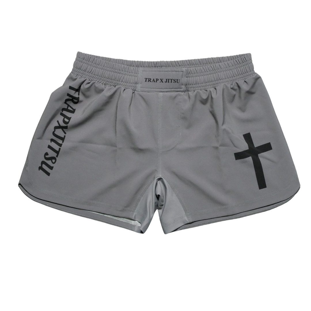 JIU JITSU & JESUS NO-GI SHORTS - GRAY