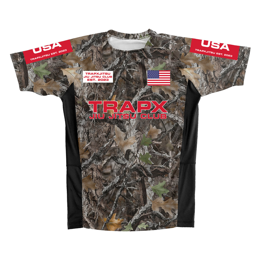USA JIU JITSU SHORT SLEEVE RASHGUARD - CAMO