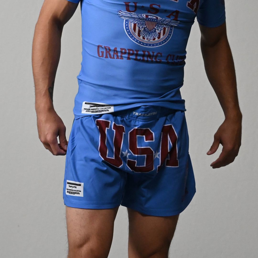 USA VINTAGE NO-GI SHORTS - BLUE