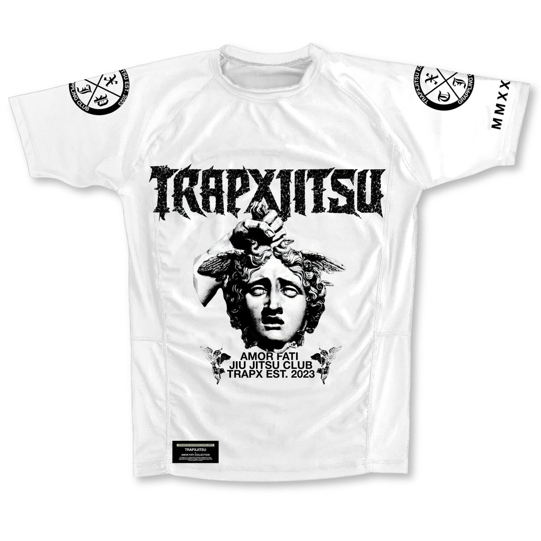 AMOR FATI SHORT SLEEVE RASHGUARD - WHITE