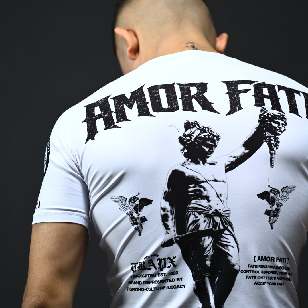 AMOR FATI SHORT SLEEVE RASHGUARD - WHITE