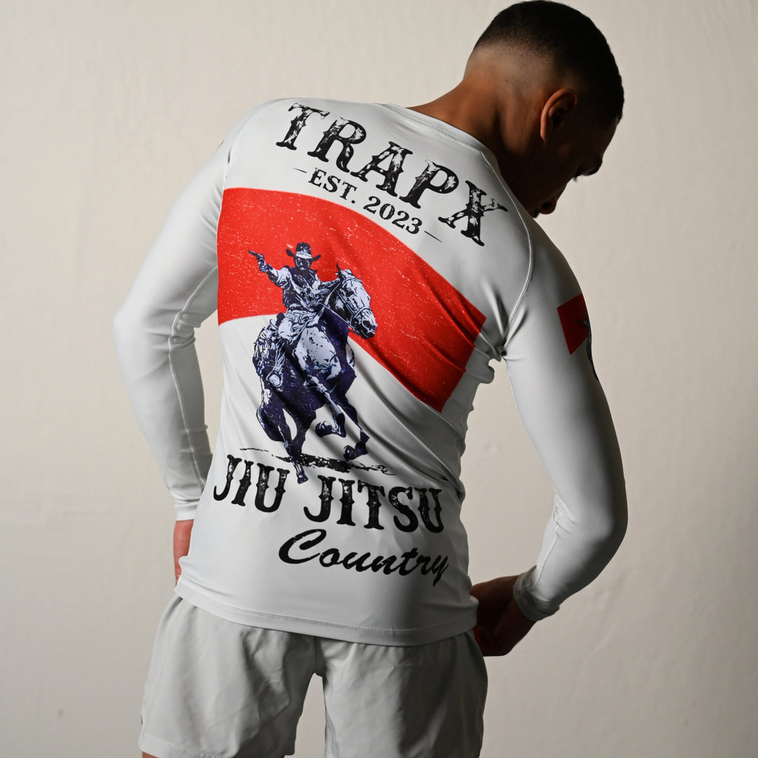 FRONTIER LONG SLEEVE RASHGUARD - OFF WHITE