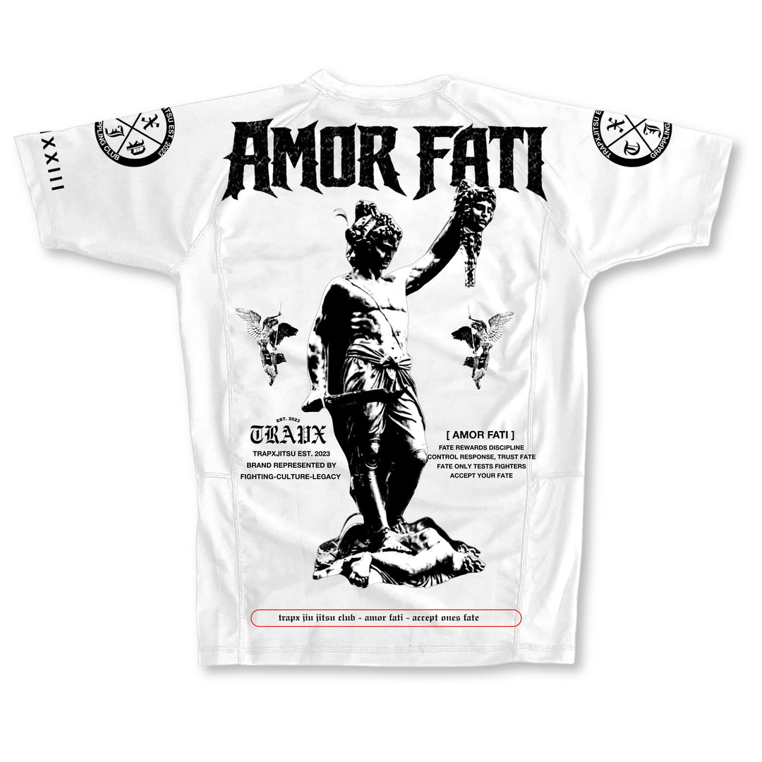 AMOR FATI SHORT SLEEVE RASHGUARD - WHITE