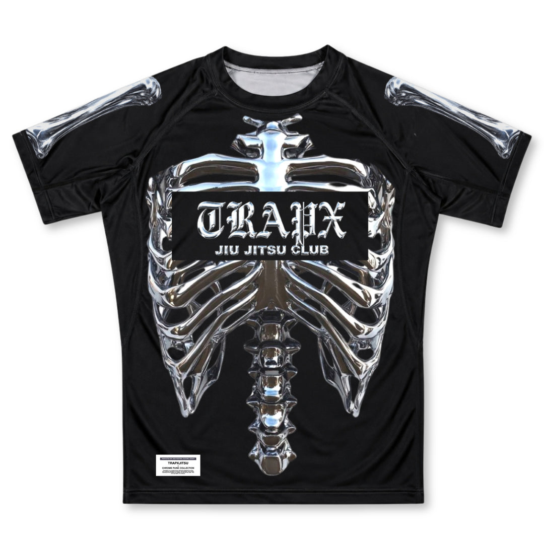 CHROME SKELETON SHORT SLEEVE RASHGUARD