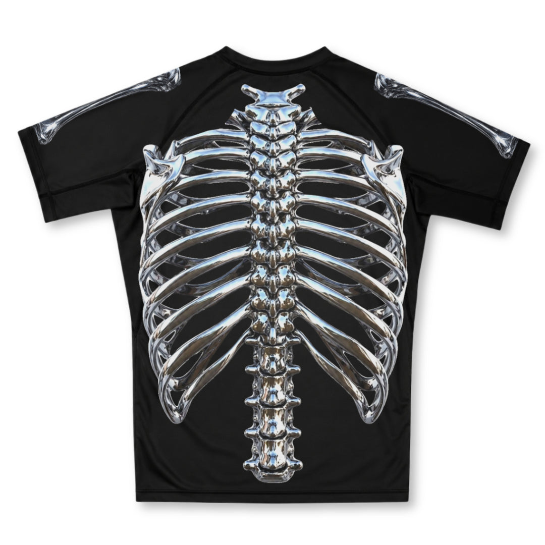 CHROME SKELETON SHORT SLEEVE RASHGUARD