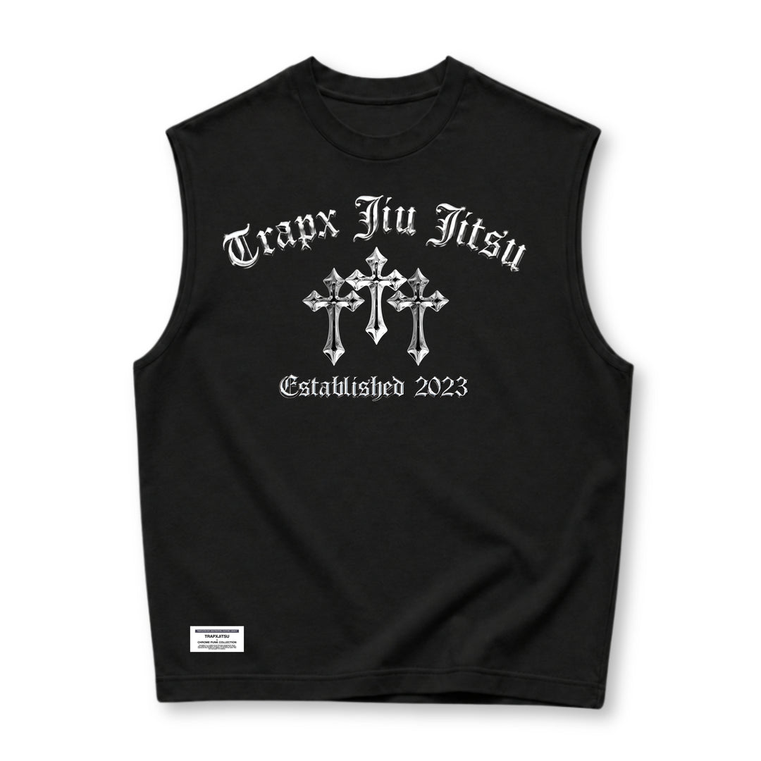 CHROME CROSS OVERSIZED TANK