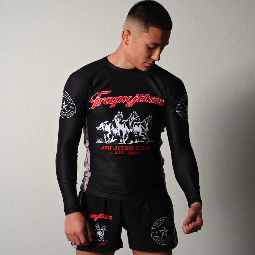 COWBOY LONG SLEEVE RASHGUARD - BLACK