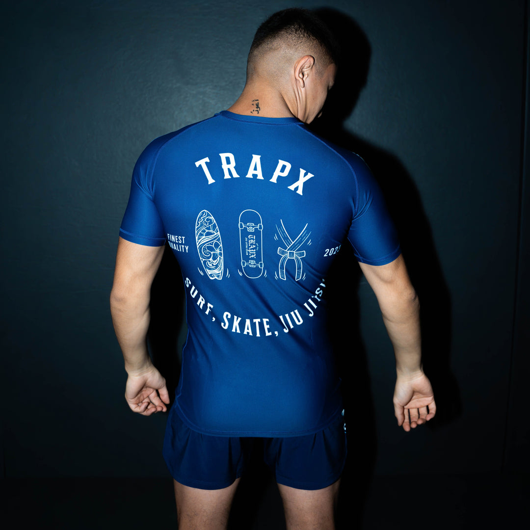 SURF SKATE JIU JITSU SHORT SLEEVE RASHGUARD
