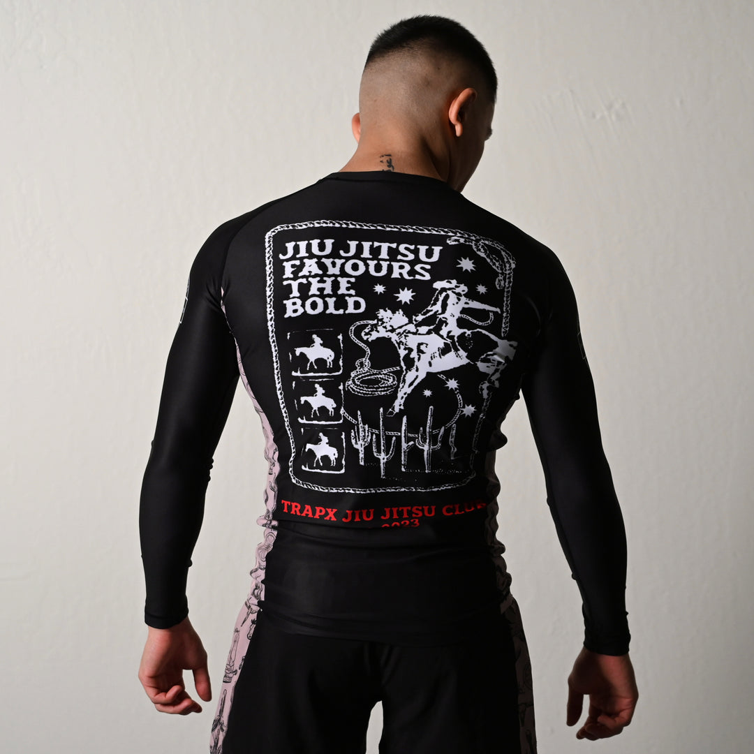 COWBOY LONG SLEEVE RASHGUARD - BLACK
