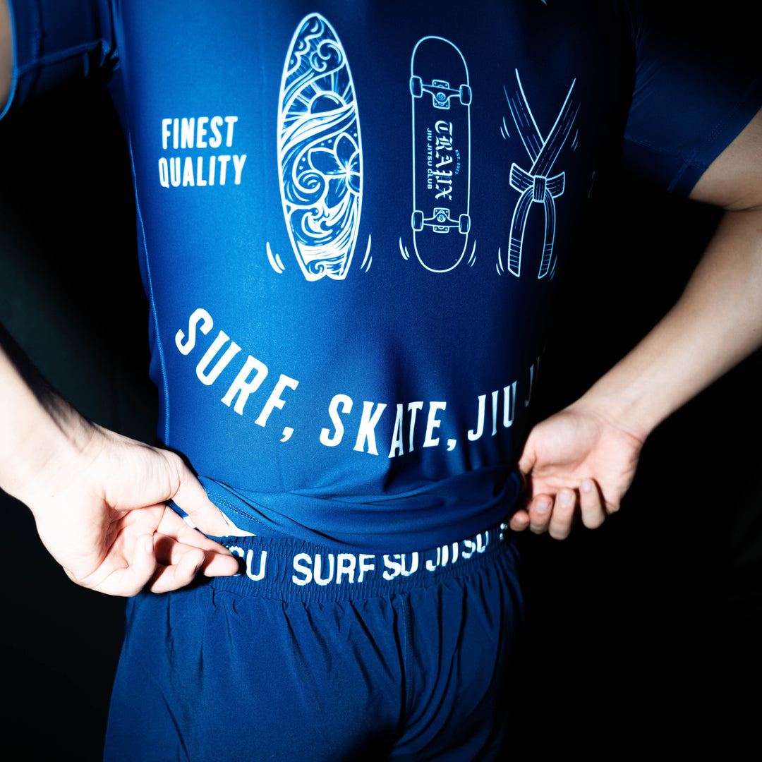 SURF SKATE JIU JITSU SHORT SLEEVE RASHGUARD