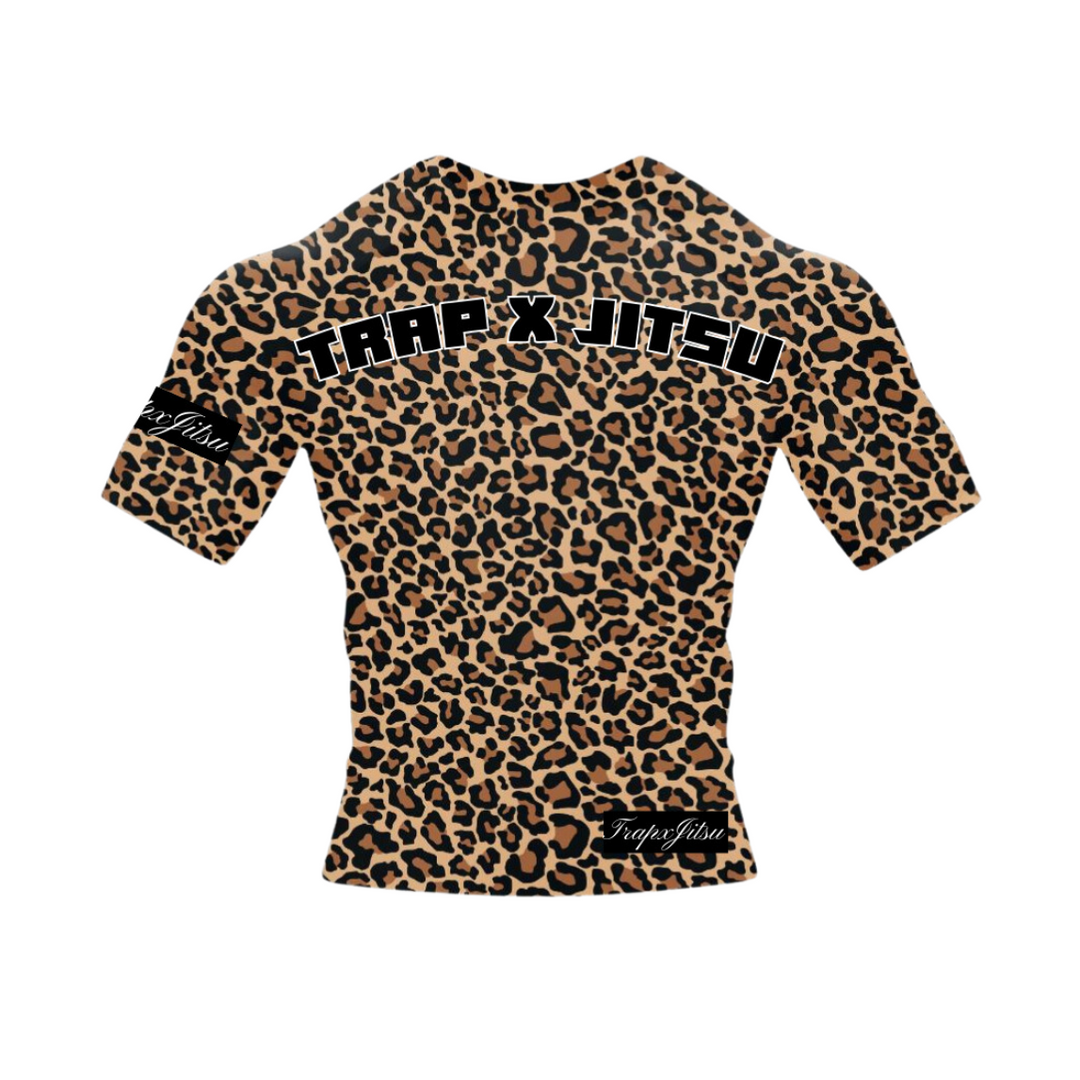 LEOPARD SHORT SLEEVE RASHGUARD