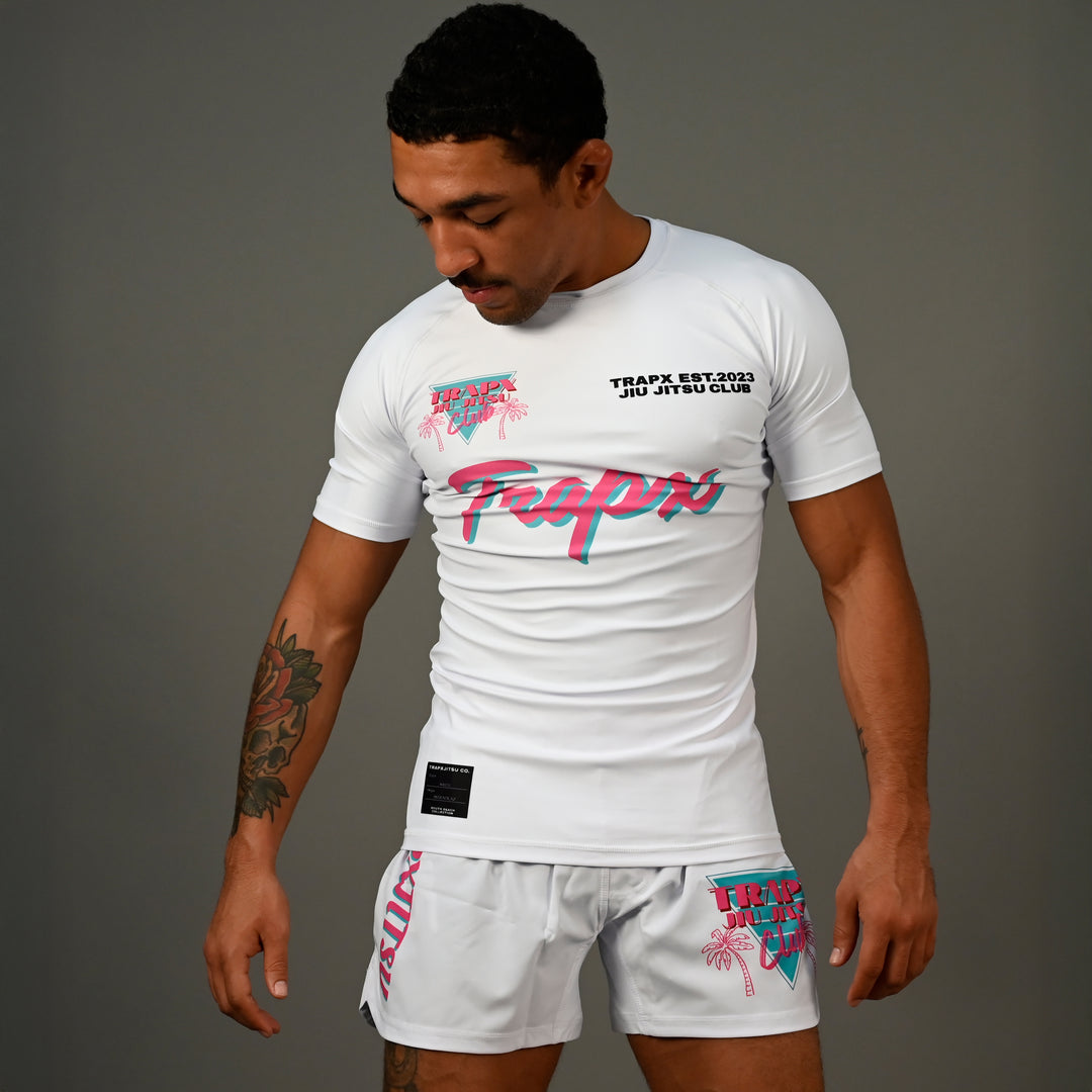 305 VICE SHORT SLEEVE RASHGUARD - WHITE