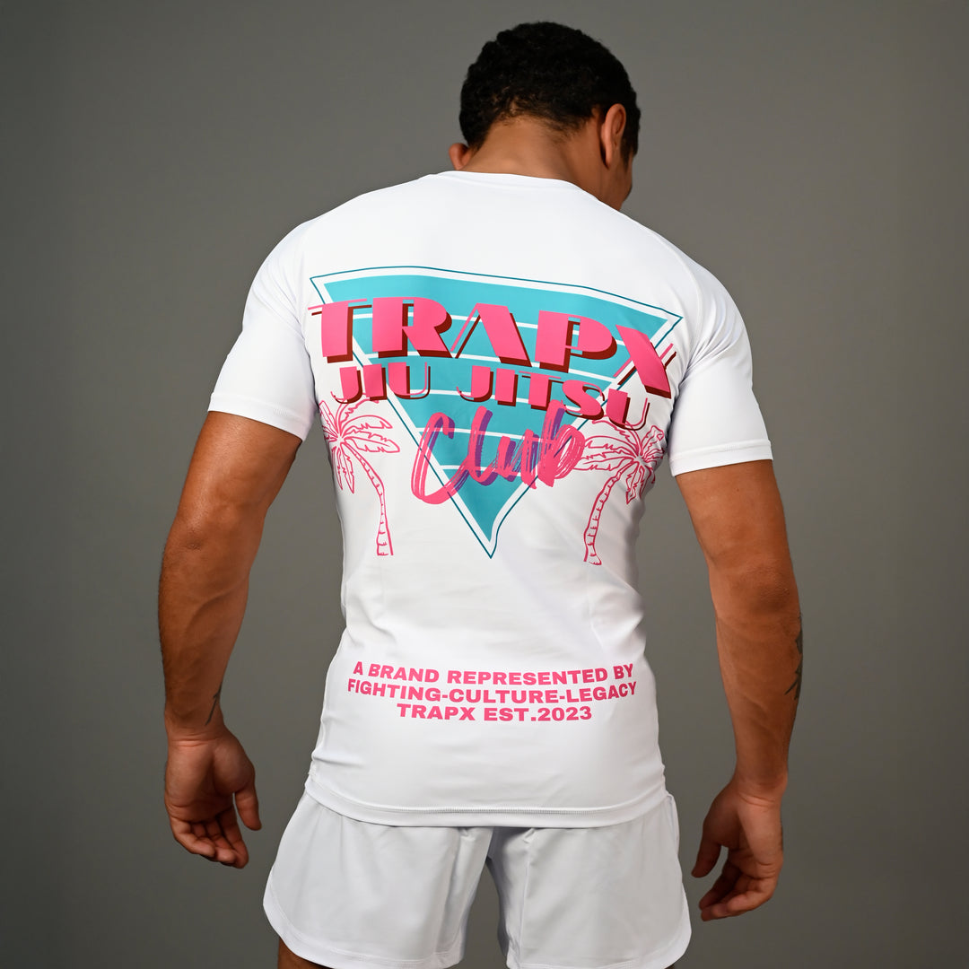 305 VICE SHORT SLEEVE RASHGUARD - WHITE