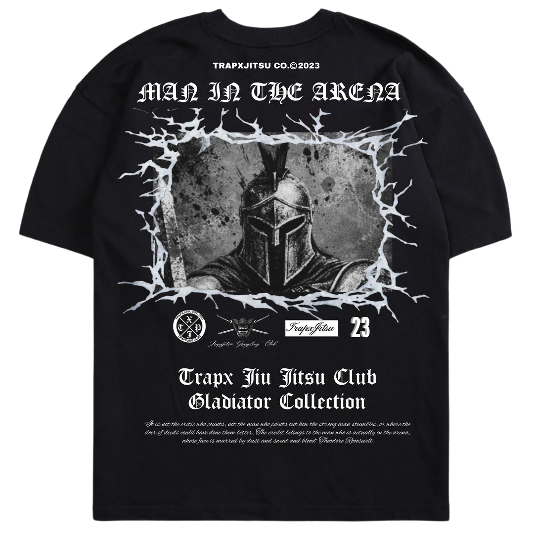 MAN IN THE ARENA OVERSIZED T-SHIRT - BLACK