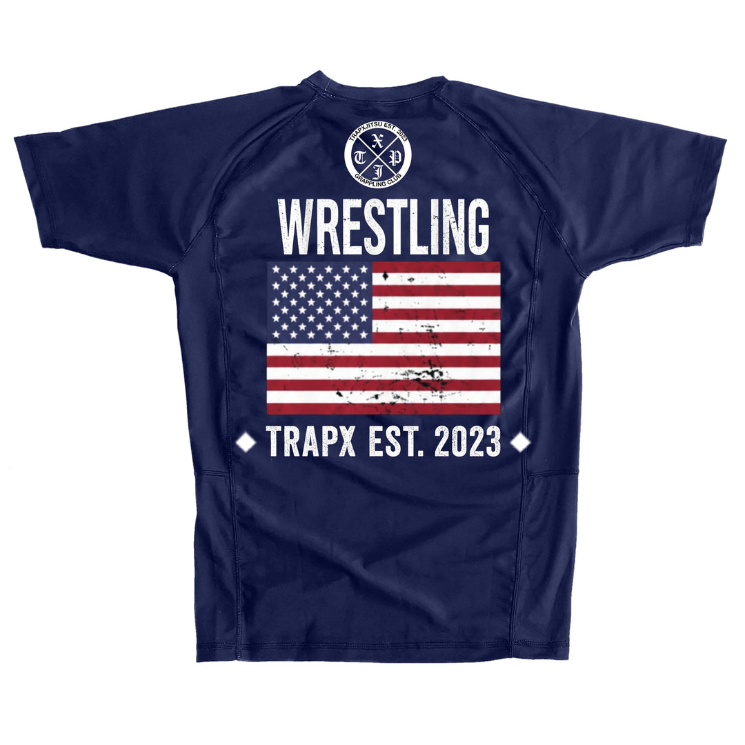 USA WRESTLING SHORT SLEEVE RASHGUARD