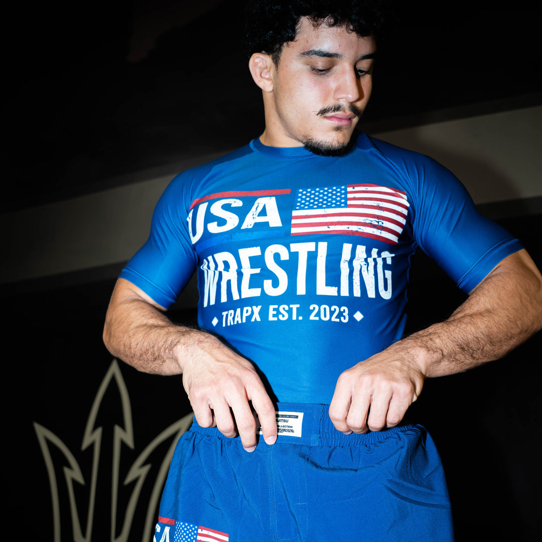 USA WRESTLING SHORT SLEEVE RASHGUARD