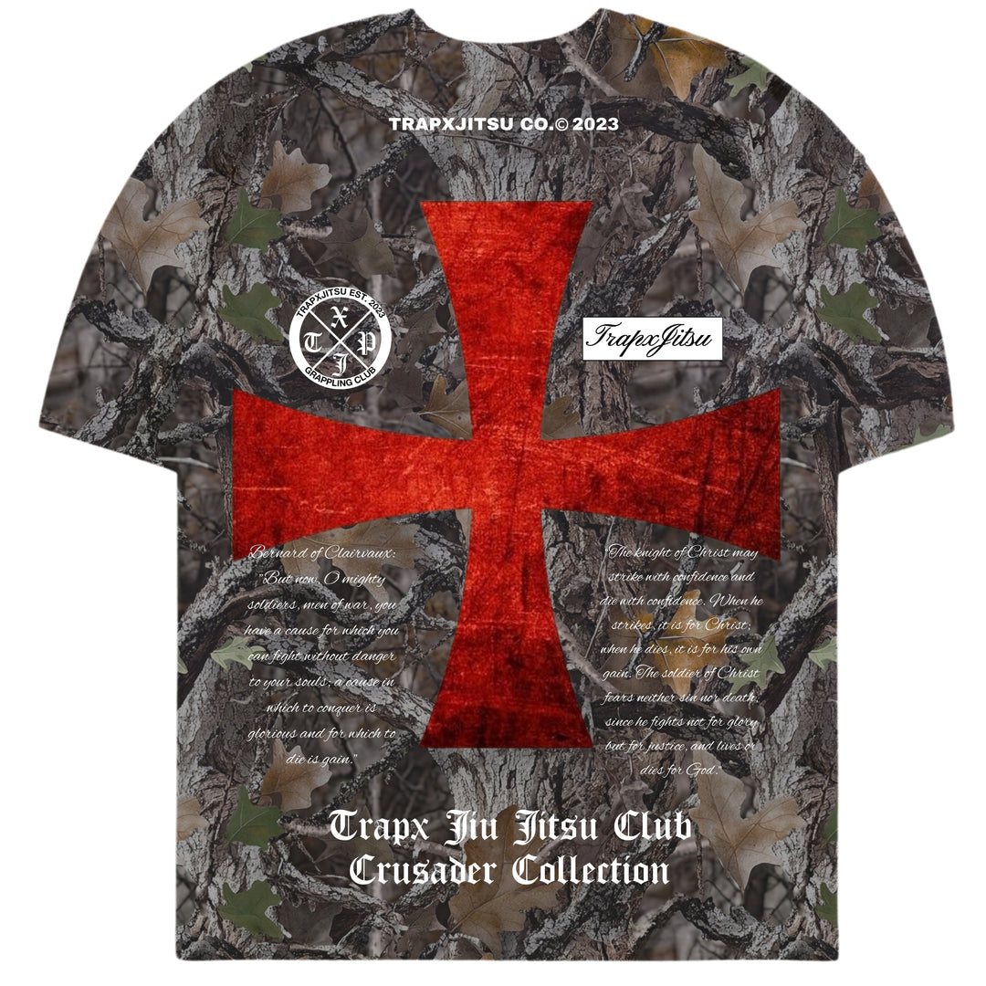 CRUSADER CROSS OVERSIZED T-SHIRT - CAMO