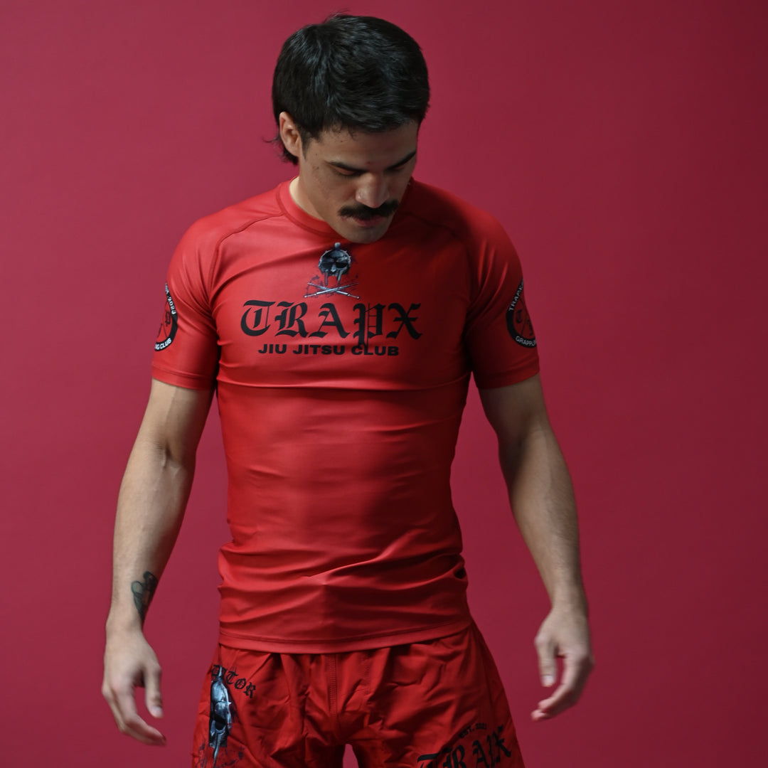 GLADIATOR SHORT SLEEVE RASHGUARD - RED