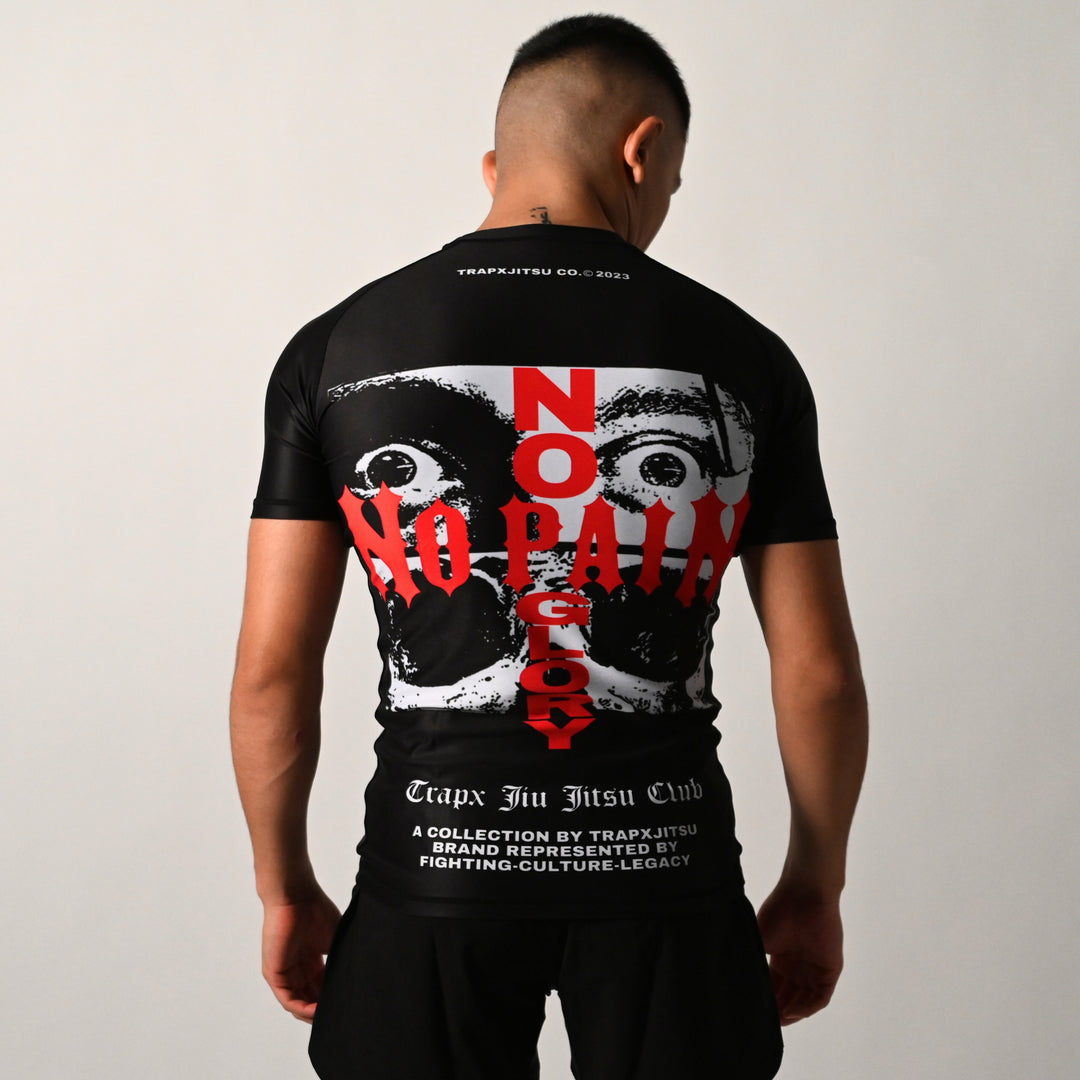 DONT BLINK SHORT SLEEVE RASHGUARD - BLACK