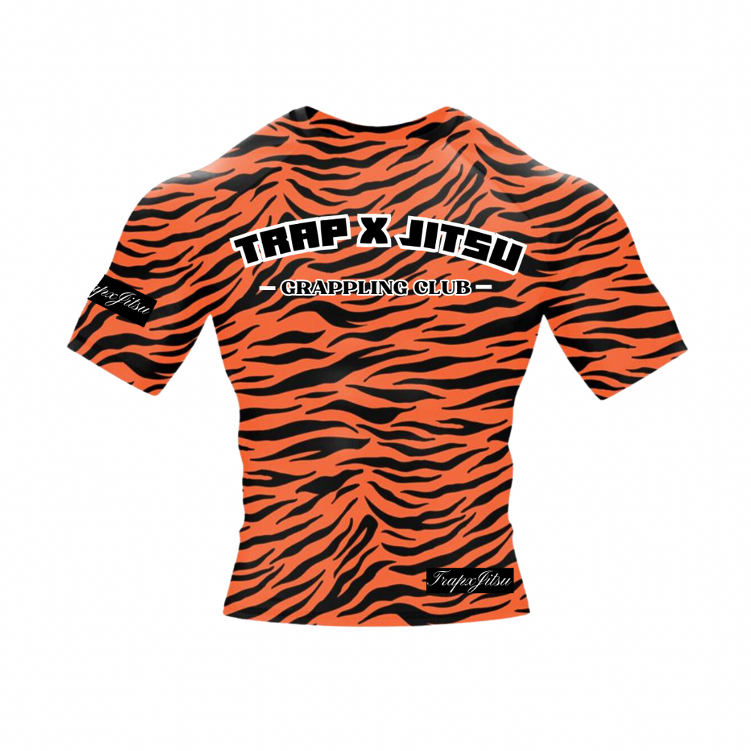 TIGER STRIPE SHORT SLEEVE RASHGUARD