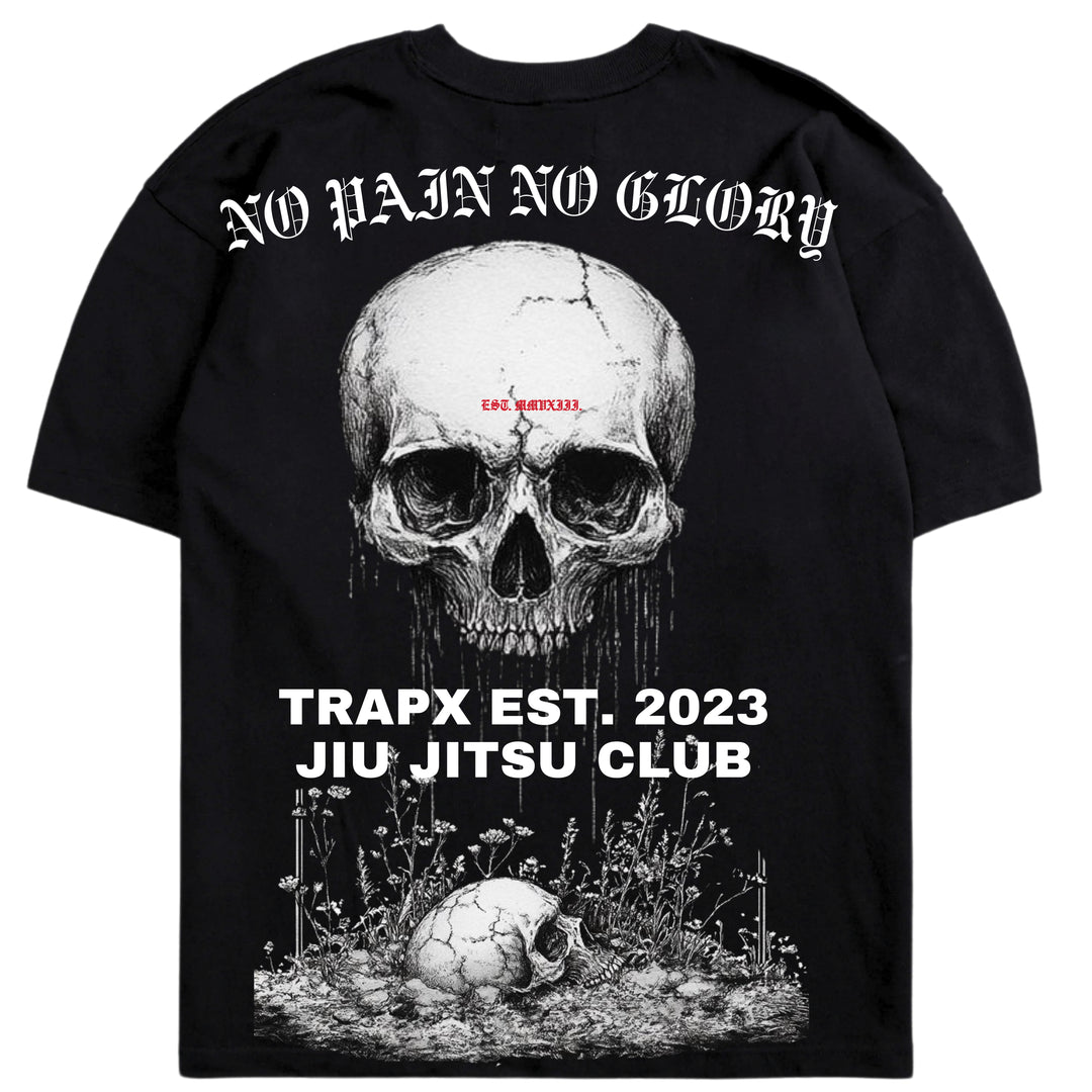 NO PAIN NO GLORY OVERSIZED T-SHIRT - BLACK