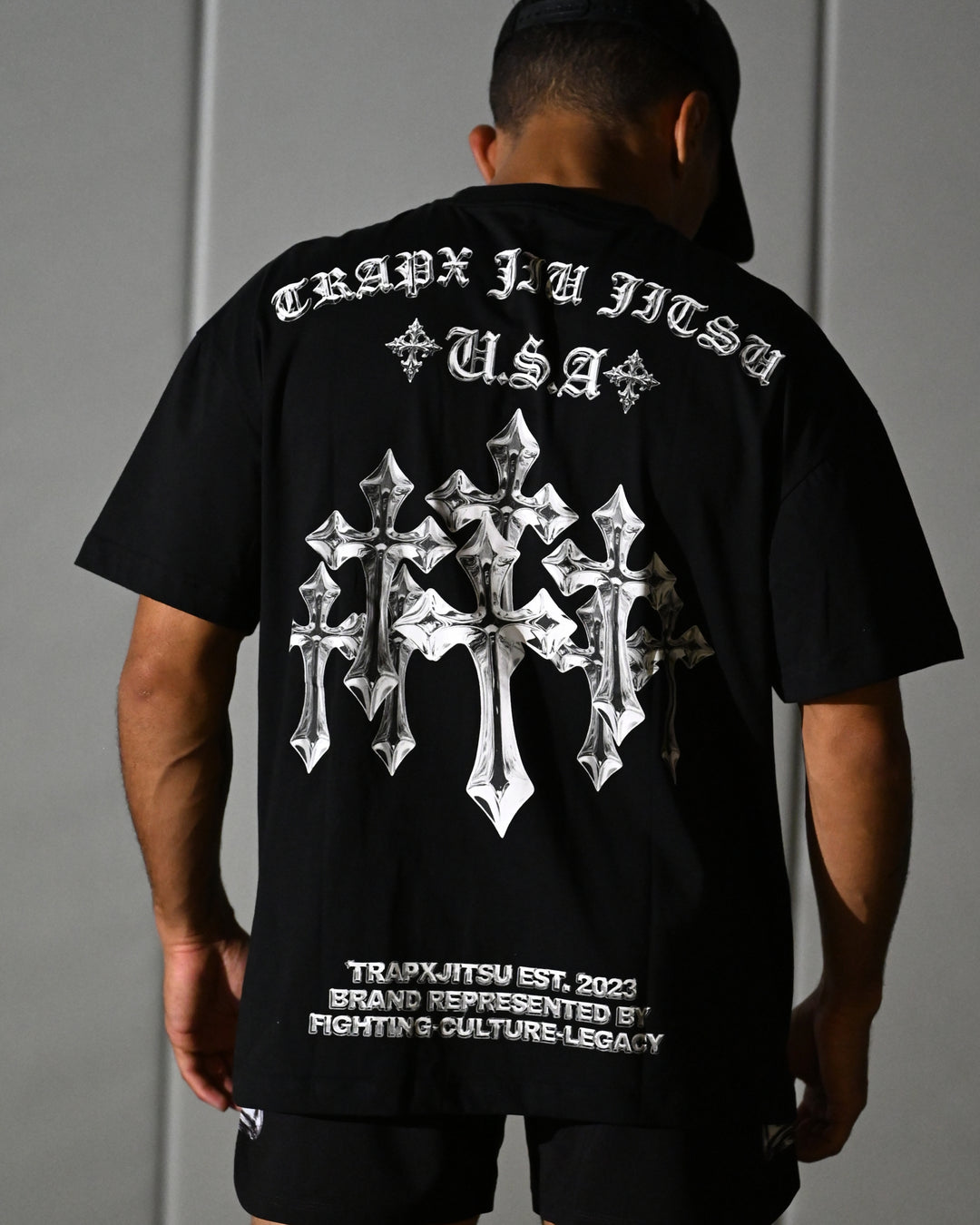 CHROME CROSS OVERSIZED T-SHIRT