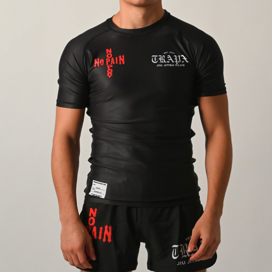 DONT BLINK SHORT SLEEVE RASHGUARD - BLACK