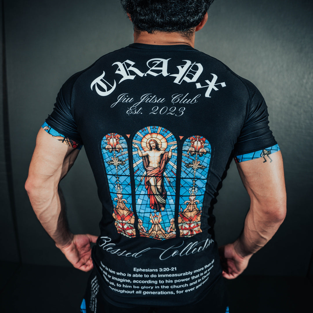 CHRIST BLESSED SHORT SLEEVE RASHGUARD