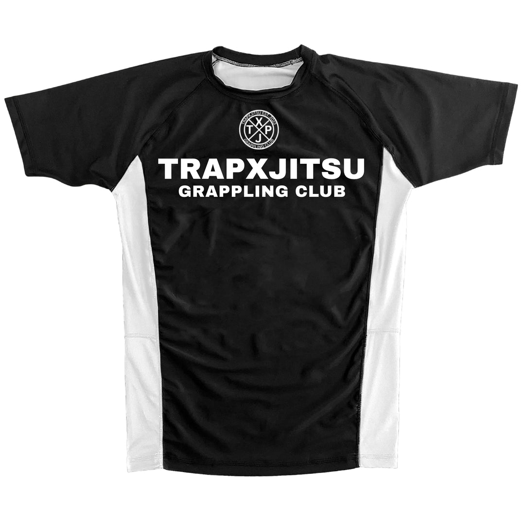 JIU JITSU & JESUS RANKED SHORT SLEEVE RASHGUARD - BLACK