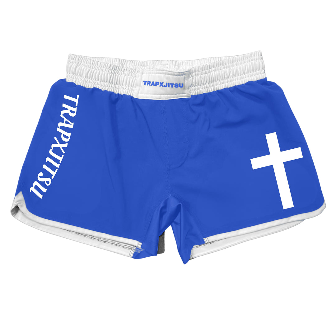 JIU JITSU & JESUS RANKED NO-GI SHORTS - BLUE