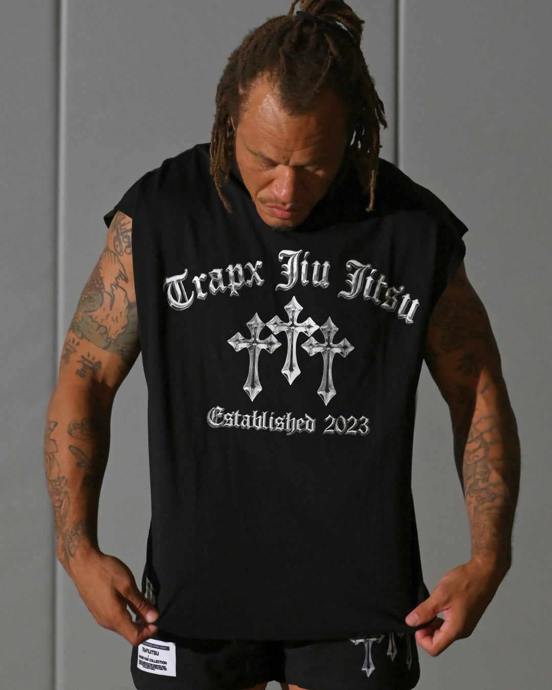 CHROME CROSS OVERSIZED TANK