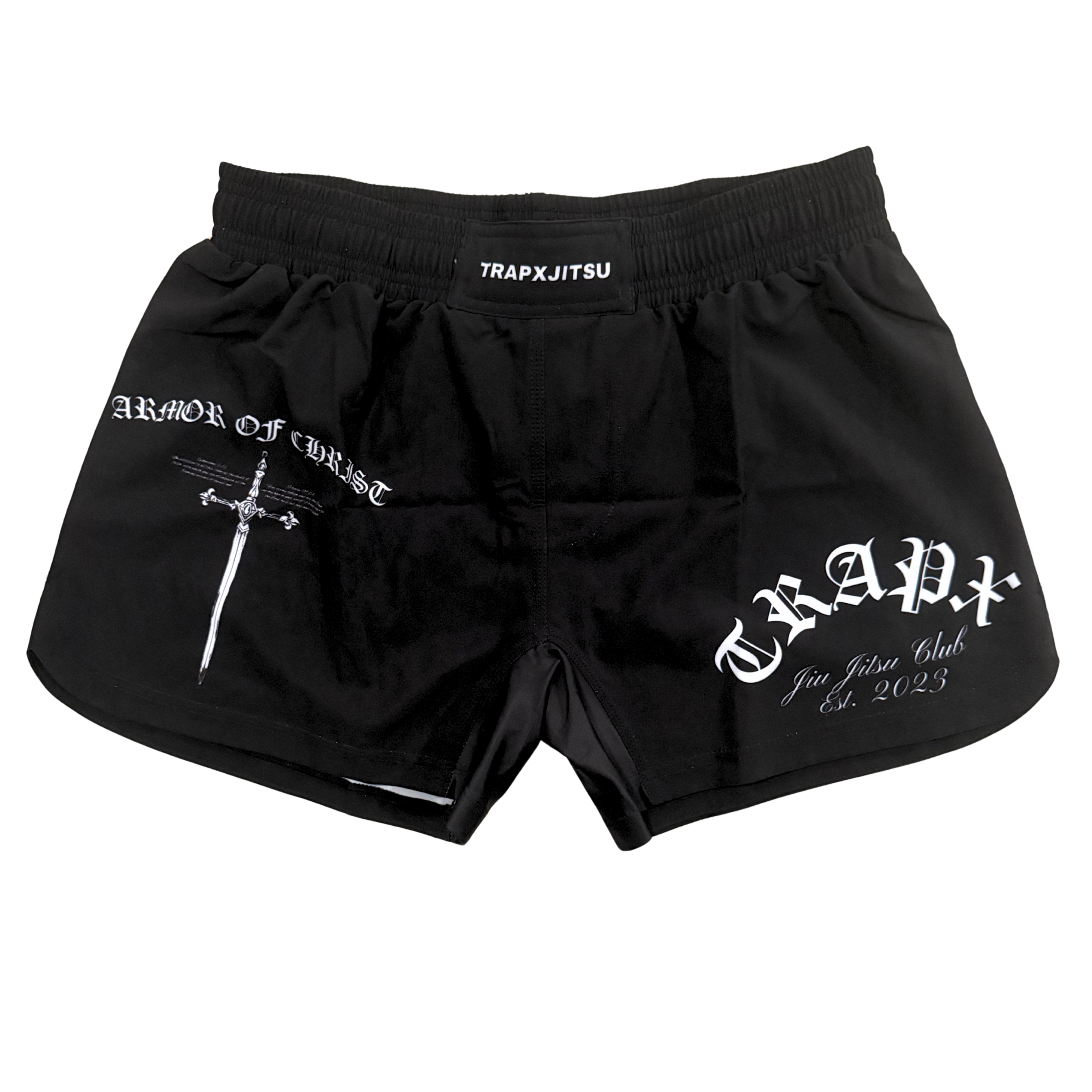 ARMOR OF CHRIST NO-GI SHORTS - BLACK – TrapxJitsu