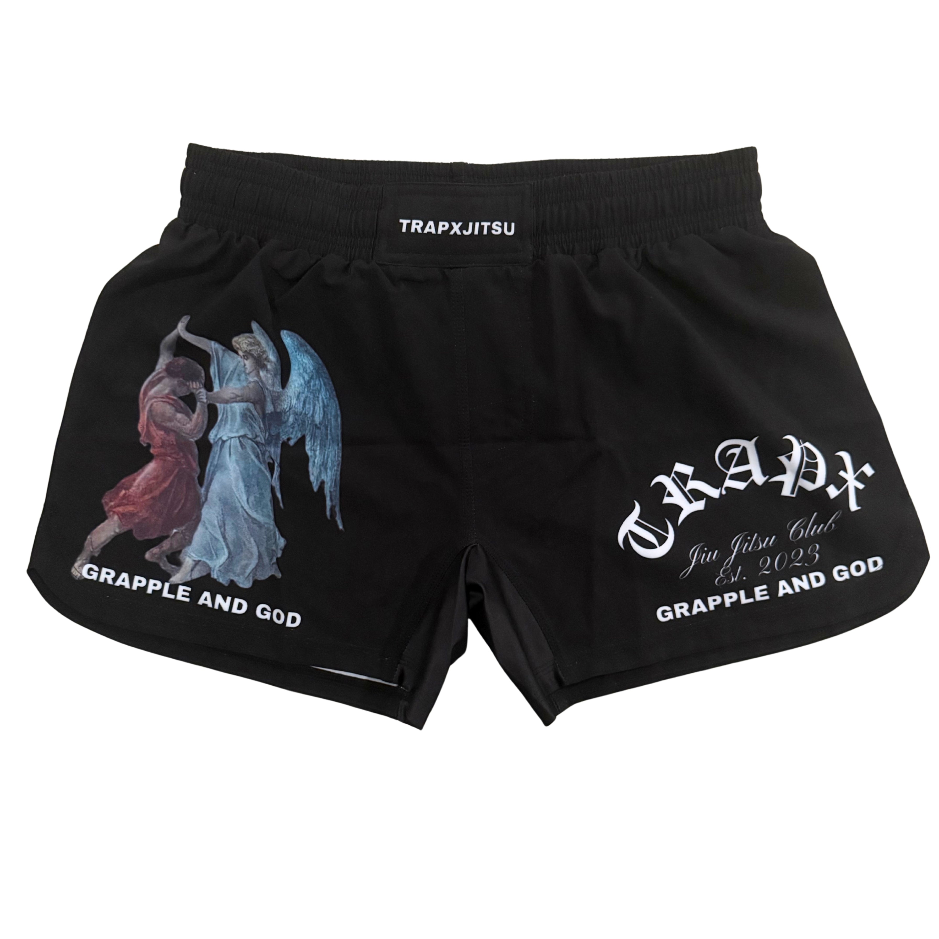 GRAPPLE & GOD NO-GI SHORTS - BLACK – TrapxJitsu