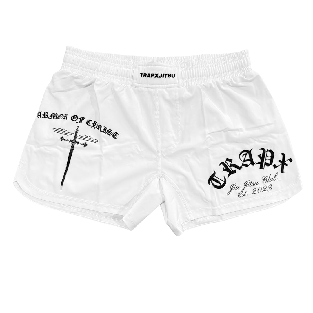 ARMOR OF CHRIST NO-GI SHORTS - WHITE
