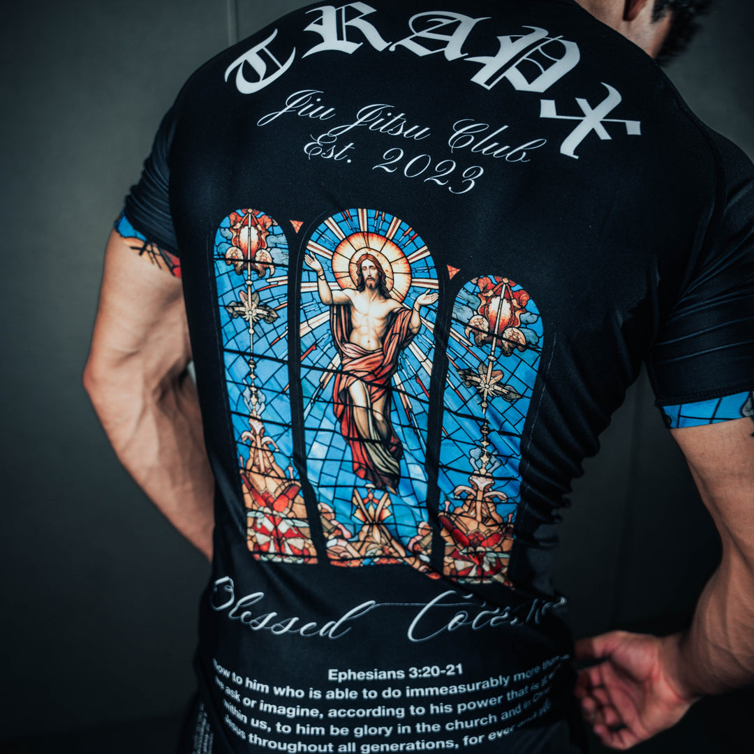 CHRIST BLESSED SHORT SLEEVE RASHGUARD