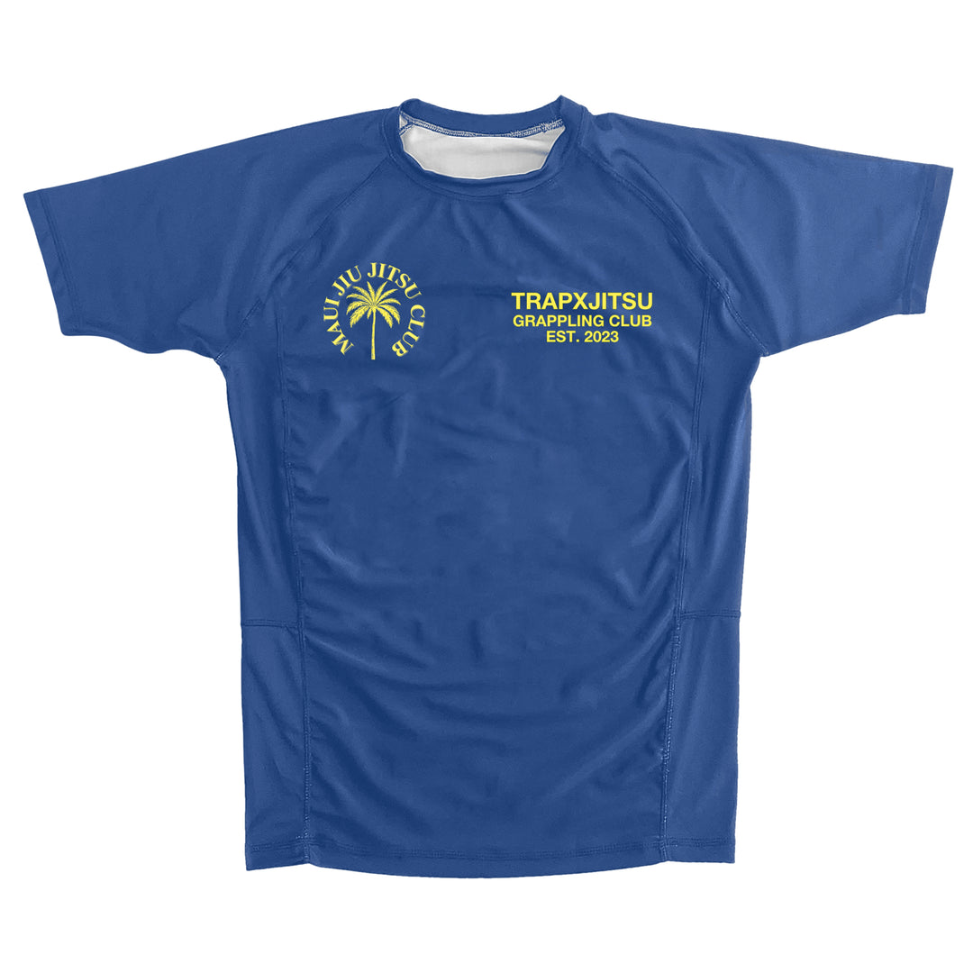 MAUI JIU JITSU SHORT SLEEVE RASHGUARD - NAVY