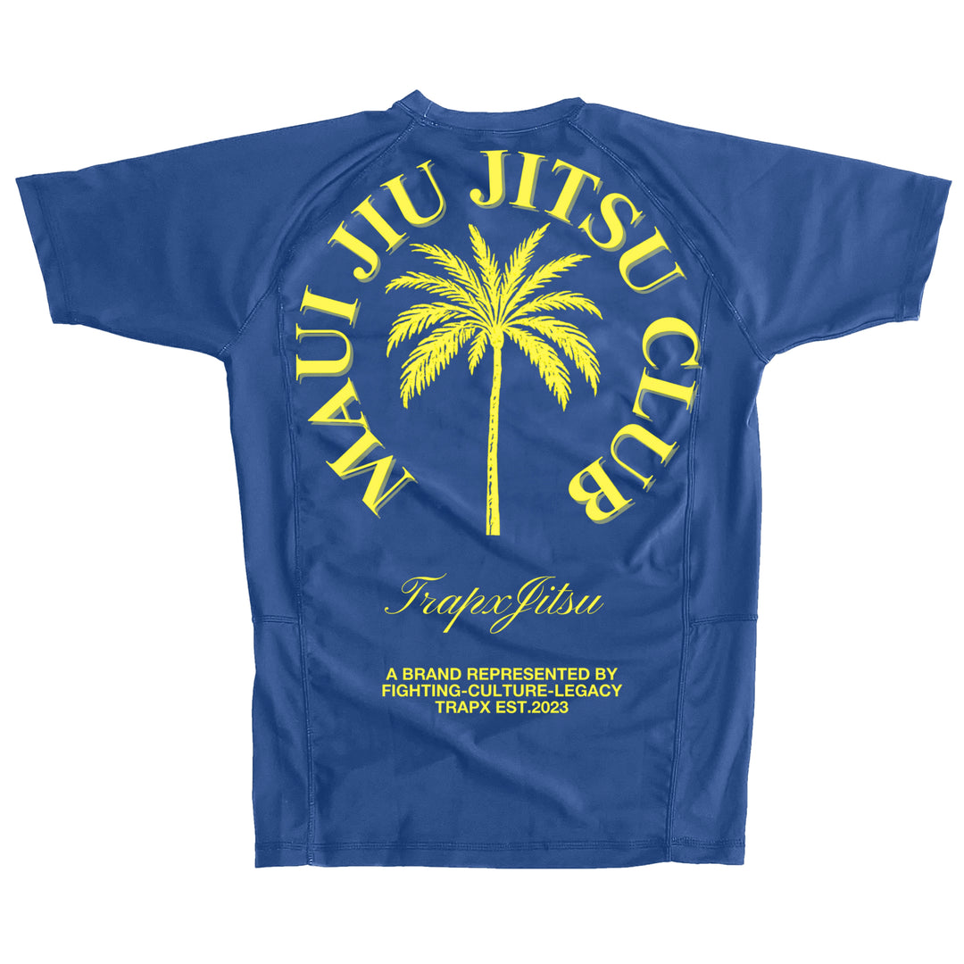 MAUI JIU JITSU SHORT SLEEVE RASHGUARD - NAVY