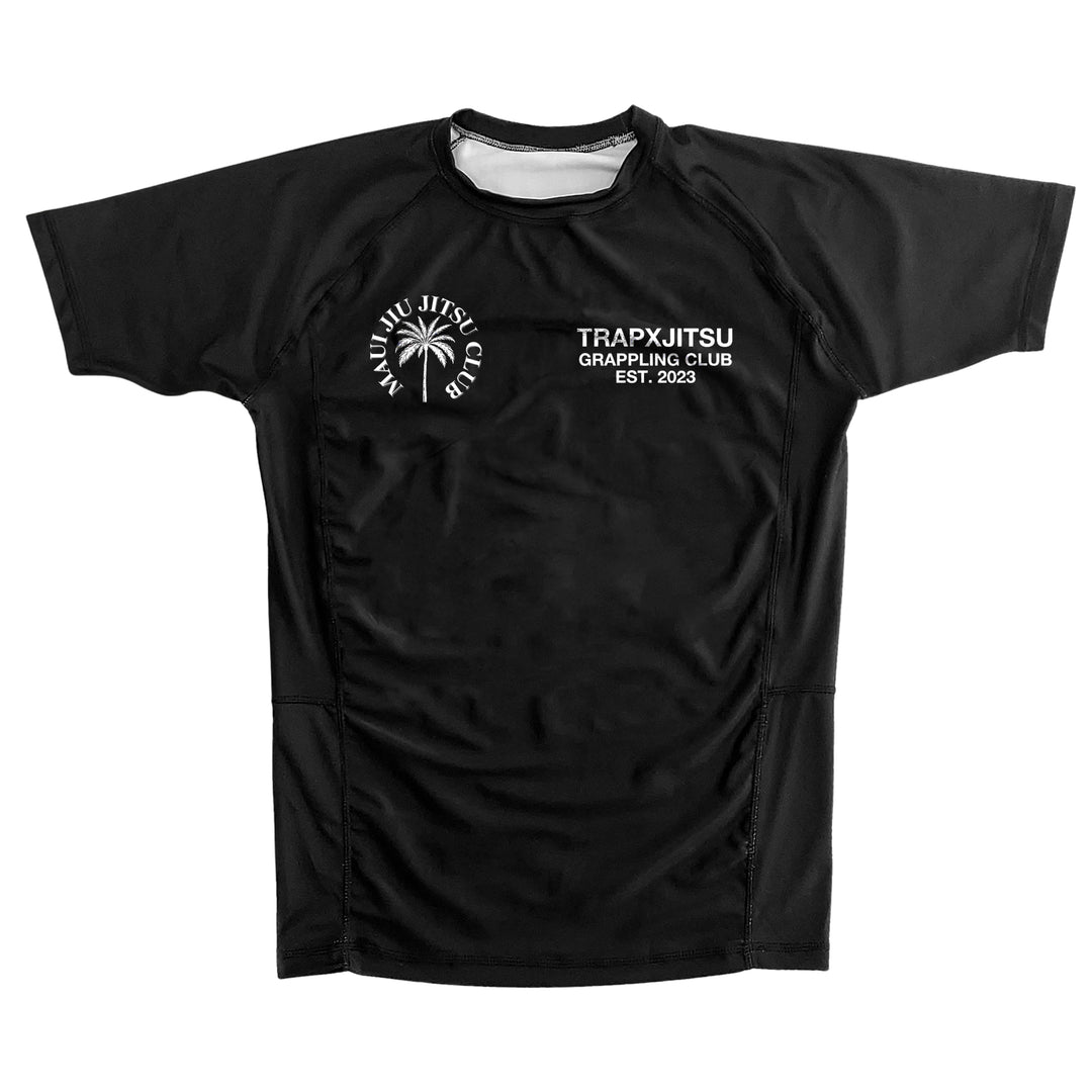 MAUI JIU JITSU SHORT SLEEVE RASHGUARD - BLACK