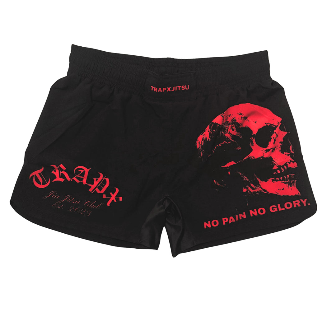 RED SKULL NO-GI SHORTS - BLACK