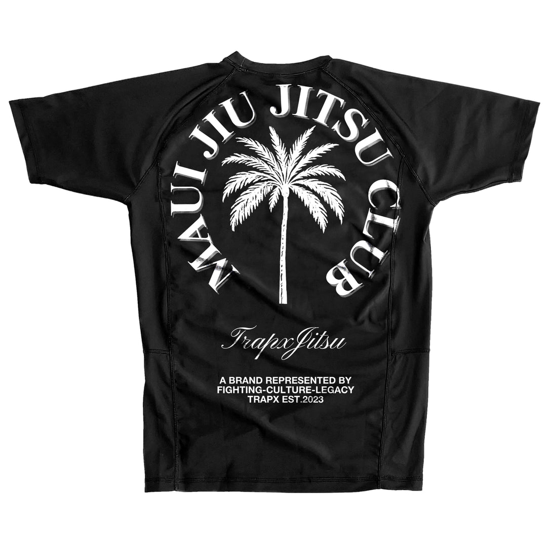 MAUI JIU JITSU SHORT SLEEVE RASHGUARD - BLACK