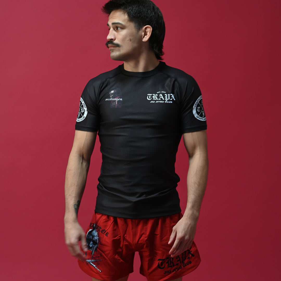WARRIOR SHORT SLEEVE RASHGUARD - BLACK