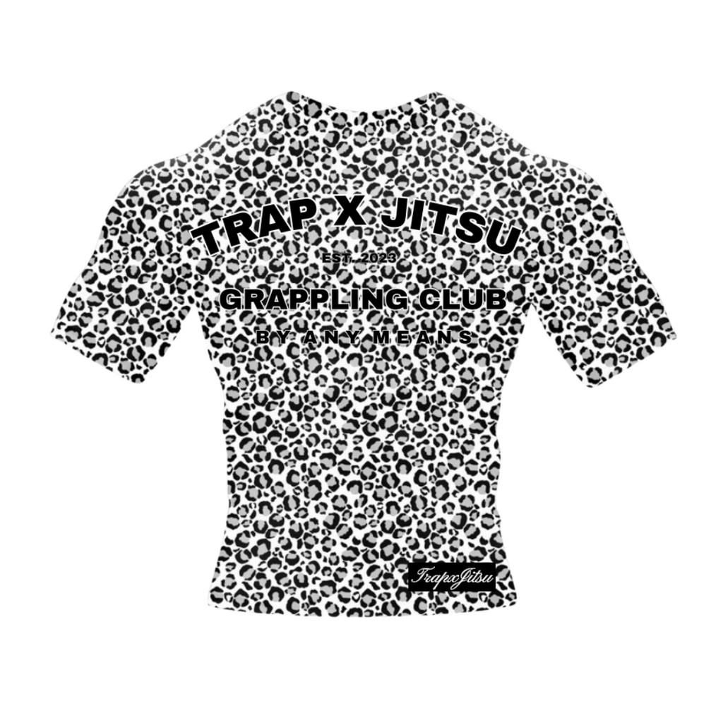 SNOW LEOPARD SHORT SLEEVE RASHGUARD – TrapxJitsu