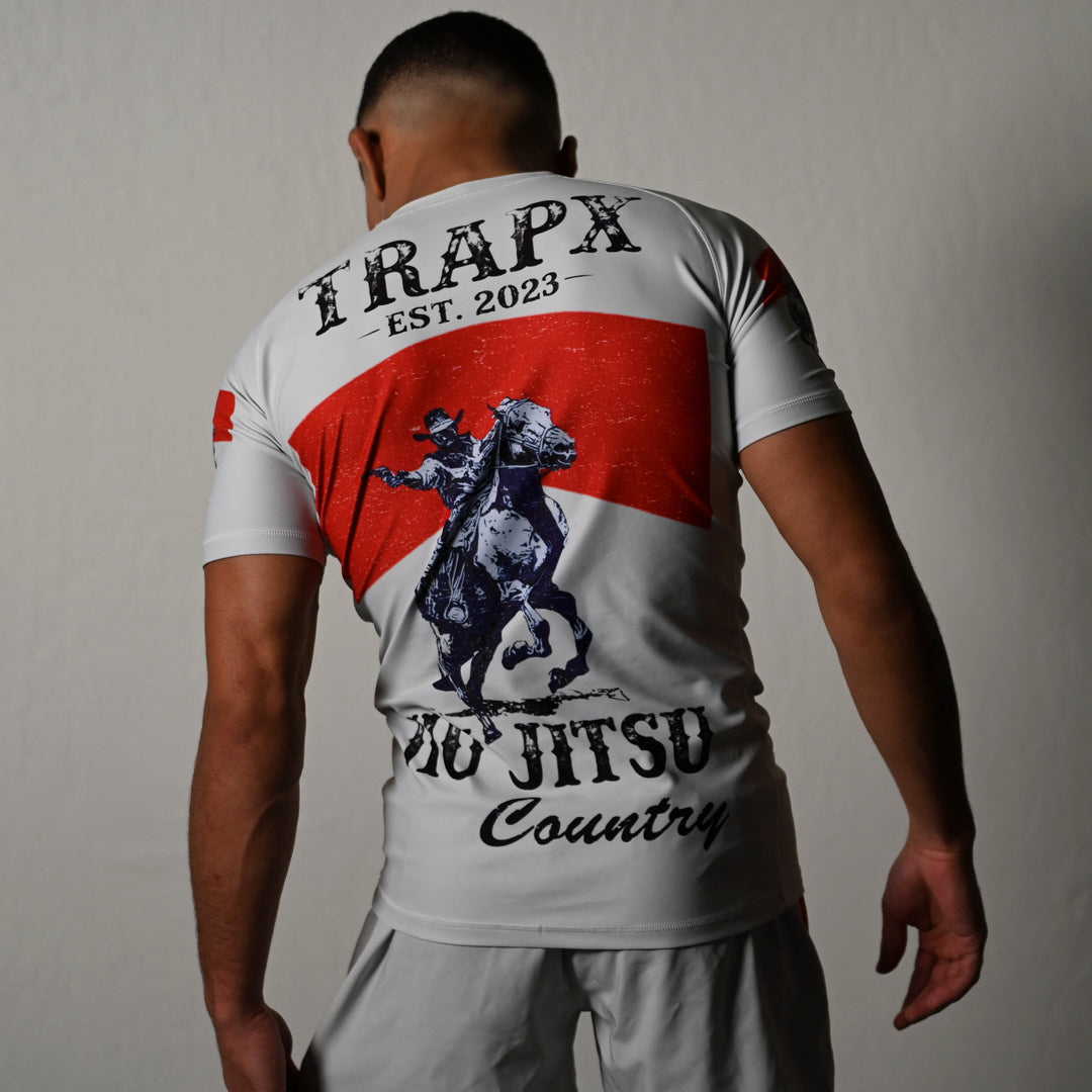 FRONTIER SHORT SLEEVE RASHGUARD - OFF WHITE