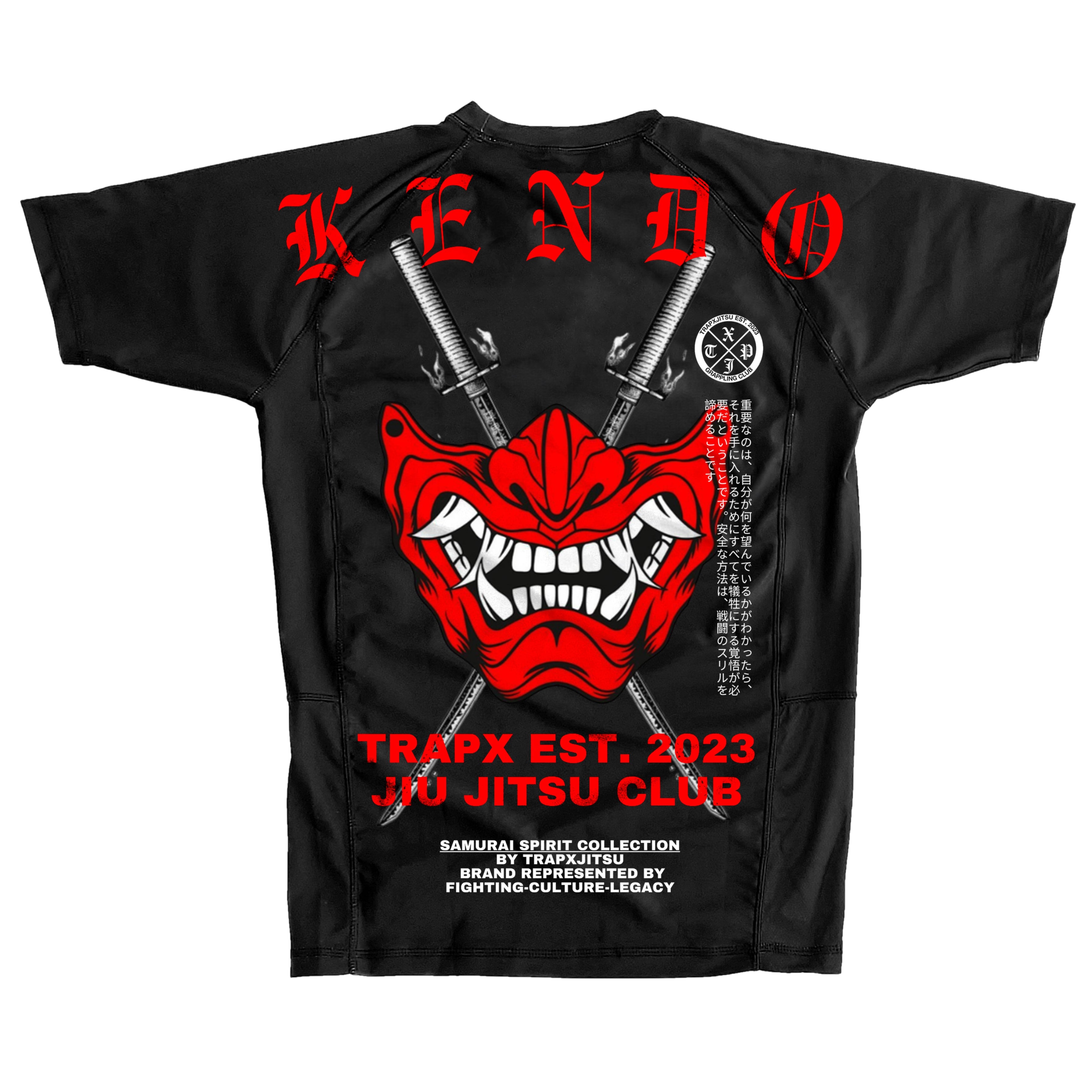 小物 RASH KENDO SHORT SLEEVE RASHGUARD - BLACK – TrapxJitsu