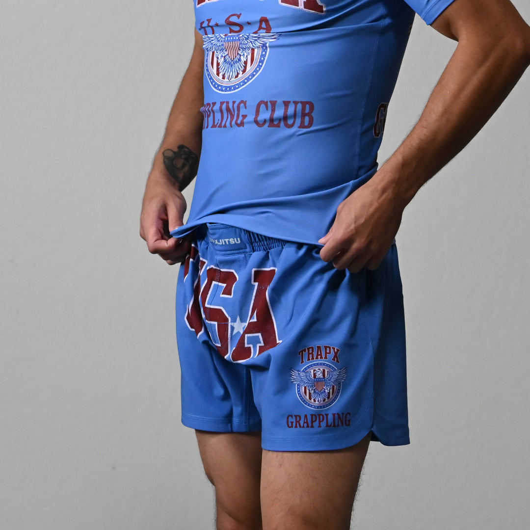 USA VINTAGE NO-GI SHORTS - BLUE